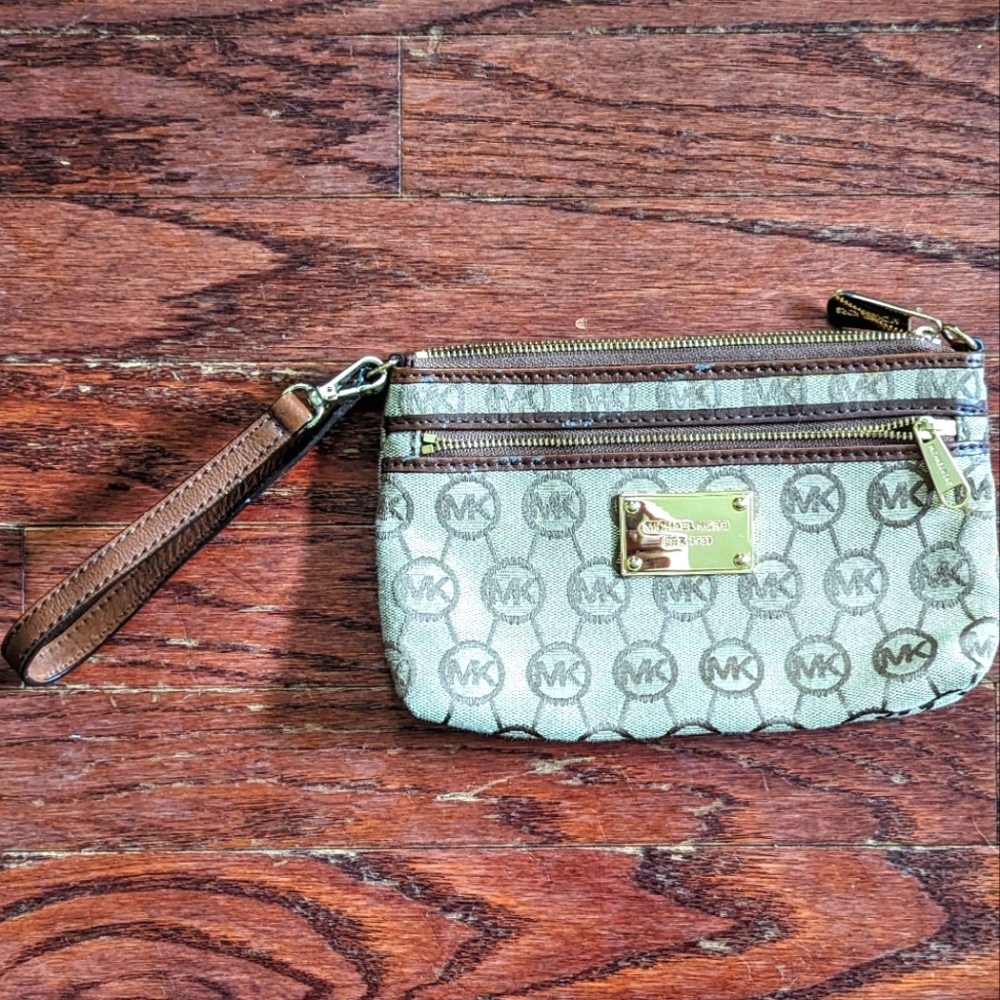 Michael Kors monogram wristlet